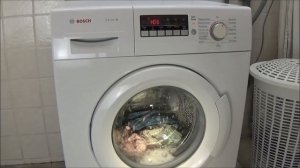 BOSCH WAB28220 washing machine, Cotton 90 degrees wash program test example movie #300