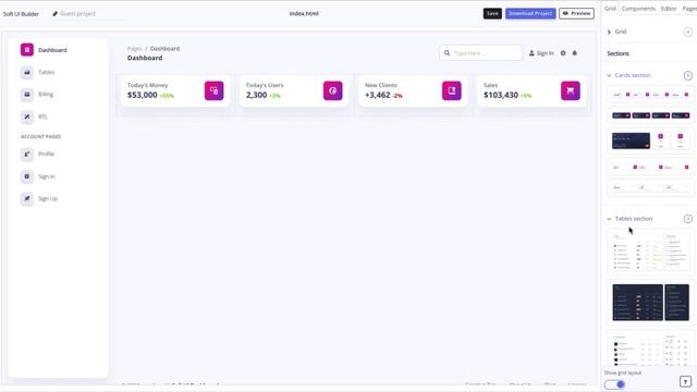 Create Dashboard Pages in Minutes - Soft UI Dashboard Builder | Low Code Dashboard Builder смотреть онлайн