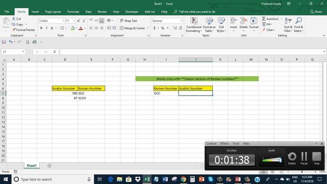 MS Excel: Convert Roman numbers to Arabic numbers and vice-versa смотреть онлайн