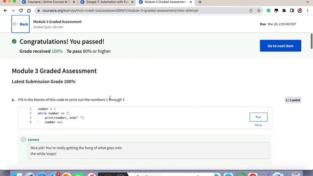 Crash Course on Python Coursera all Week - Full solved | Google IT Automation with Python || 2022 смотреть онлайн