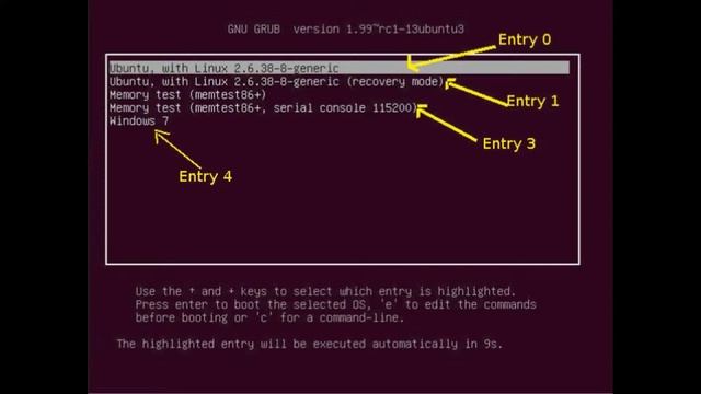 Configuring grub default entry and grub timeout смотреть онлайн