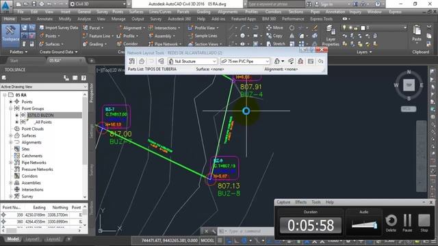 AUTOCAD CIVIL 3D 2016 REDES DE ALCANTARILLADO PARTE 6 смотреть онлайн