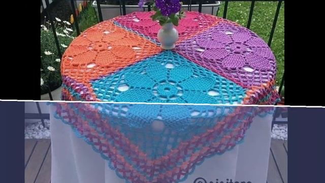 Crochet Round Tablecloth Pattern/Crosia Table cover Design/Table mate смотреть онлайн