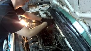 Toyota Fielder 1NZ-FE замена цепи ГРМ и маслосъемных колпачков Серия 1