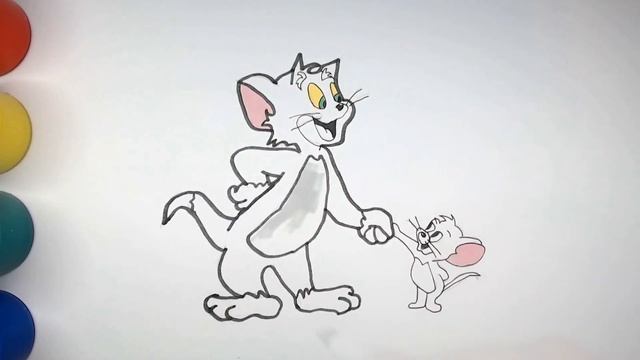 Том и Джерри. Раскраска для детей. Рисуем мультики смотреть онлайн