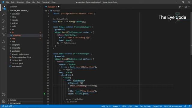 AlertDialog In Flutter | Android , IOS | VS CODE , Android Studio | Custom AlertDialog In Flutter смотреть онлайн