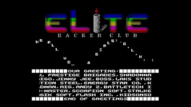 Excalibur Crack Intro - Elite Hacker Club [#zx spectrum] смотреть онлайн