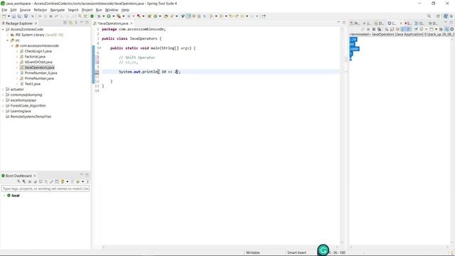 Operators in Java смотреть онлайн
