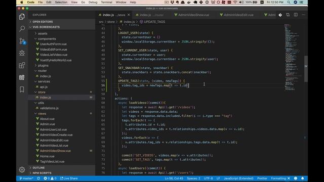 Many-to-Many relationships in VueX (Building a VueJS App Part 12) смотреть онлайн