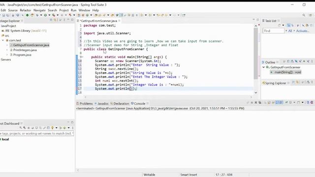 Learn Java | Java Basic Program | How to get input Using Scanner from java ? | Video-3 смотреть онлайн