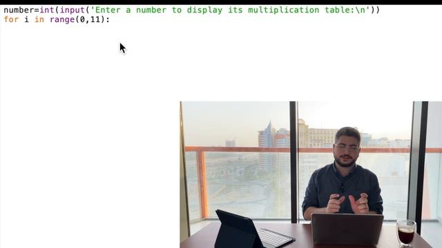 How to write a simple Python code to get the multiplication table of any number? смотреть онлайн