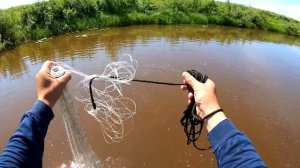 Рыбалка КАСТИНГОВОЙ сетью.В поисках трофея на неизведанных местах...