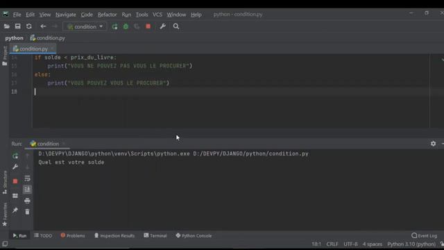 APPRENDRE PYTHON 3.10 #2 LES CONDITIONS смотреть онлайн