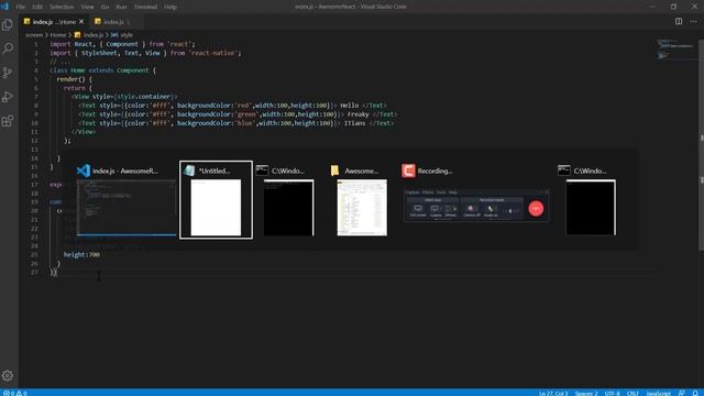 Flexbox layout styling In react native || Freaky ITians || React Native App смотреть онлайн