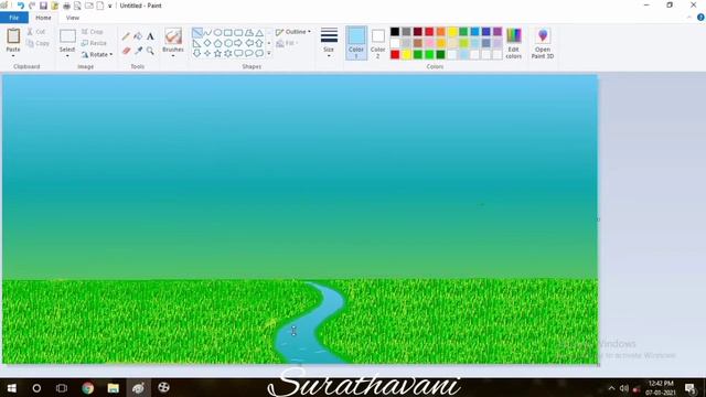 how to draw beautiful rainbow in computer / Ms paint art tutorial / episode 125 смотреть онлайн