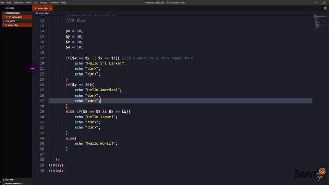 PHP Programming 07 - If Else & Switch Case - Sinhala смотреть онлайн