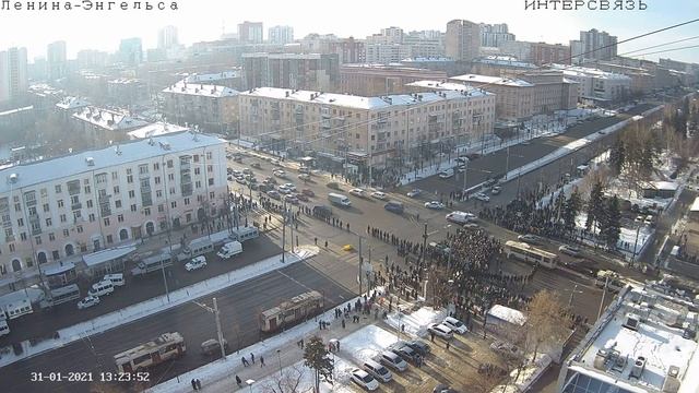 Челябинск, 31 января. Камеры Интерсвязи. Ленина-Энгельса, часть 2. смотреть онлайн