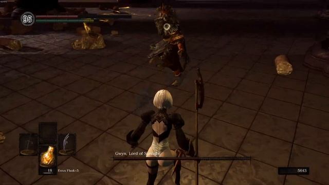 2B vs Gwyn, Lord of Sunlight - DARK SOULS™: REMASTERED Daughter of Ash + Bloodborne Dash MOD смотреть онлайн
