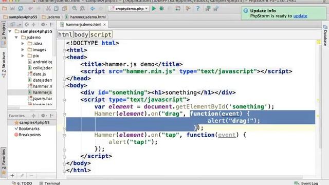 Hammer.js Simple Demo смотреть онлайн