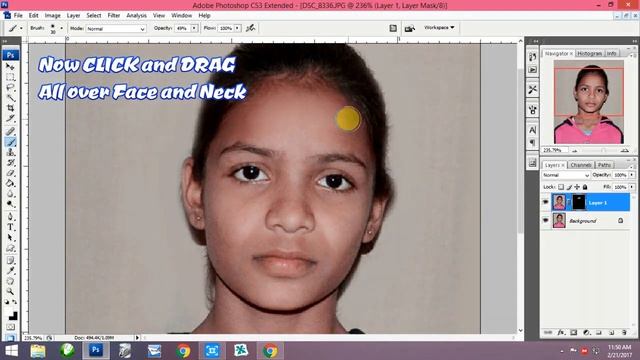 How to Smooth Face Quick (PHOTOSHOP CS-3 TUTORIAL) смотреть онлайн
