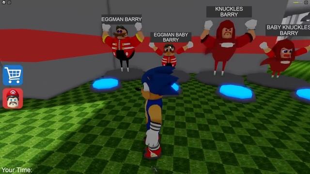 SONIC VS SONIC.EXE BARRY FAMILY PRISON RUN IN ROBLOX смотреть онлайн