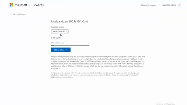 Free 500Rs Foodpanda Voucher from Microsoft Rewards смотреть онлайн