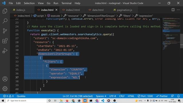 Javascript Google Search Console API Pagination to Track Impressions,Clicks & Position of Blog Post смотреть онлайн