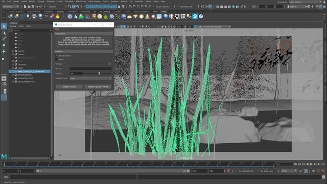 V-Ray 5 for Maya, update 1 — How to speed up rendering with Opacity Cutout Conversion смотреть онлайн