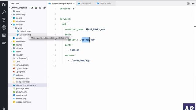 02 Setting up docker web container to run Laravel смотреть онлайн