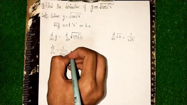 find the derivative of y=√cos(√x)|differentiation смотреть онлайн