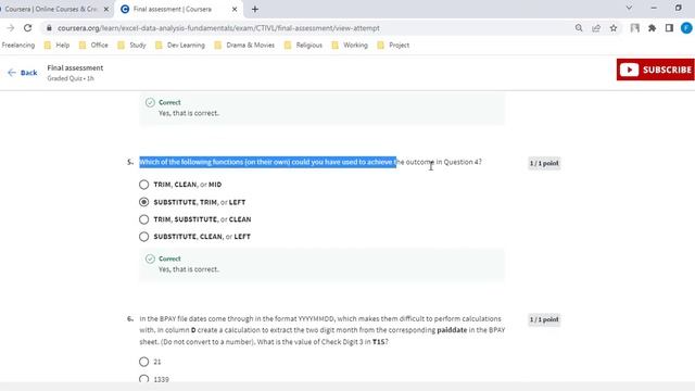 Excel Fundamentals for Data Analysis | Final Assessment | Coursera | Free Certificate in Excel смотреть онлайн