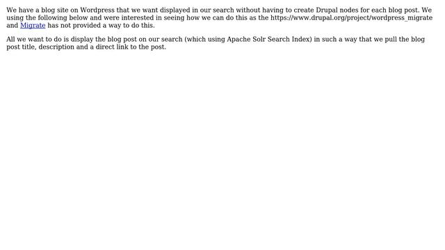 Drupal: How to show Wordpress blog posts in Drupal's Search Api? смотреть онлайн