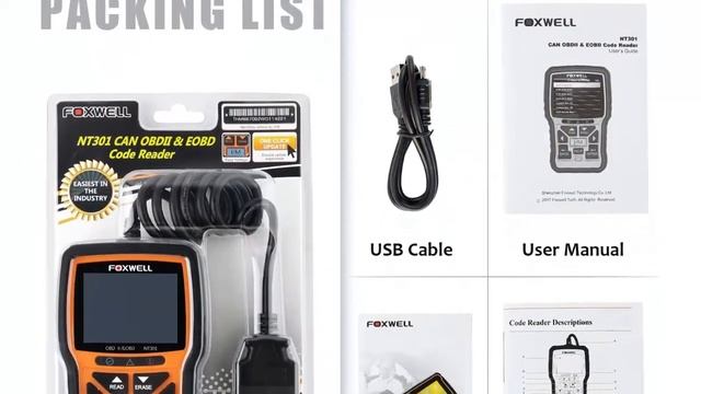 FOXWELL NT301 OBD2 Scanner смотреть онлайн