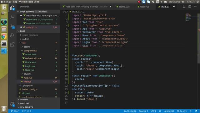 Vue js tutorial in Hindi #28 Pass data in routing params | Vue router part 3 смотреть онлайн