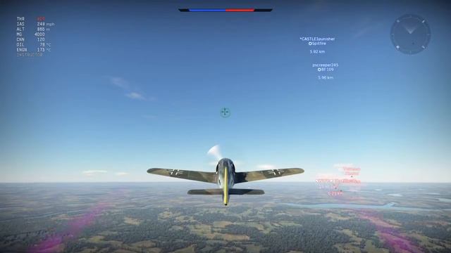 War thunder FW190 A1 stunts смотреть онлайн