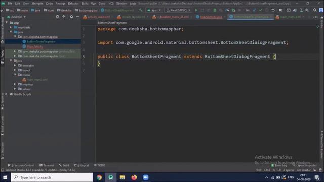 Bottom App Bar with Floating Action Button in Android | Material Design | Java | Android Tutorial смотреть онлайн