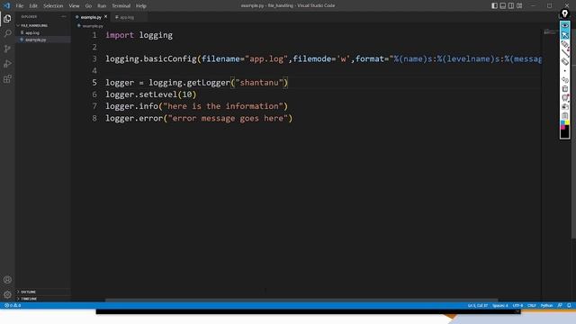 Logging in Python | Creating Logger Object | Advanced Python Tutorial смотреть онлайн