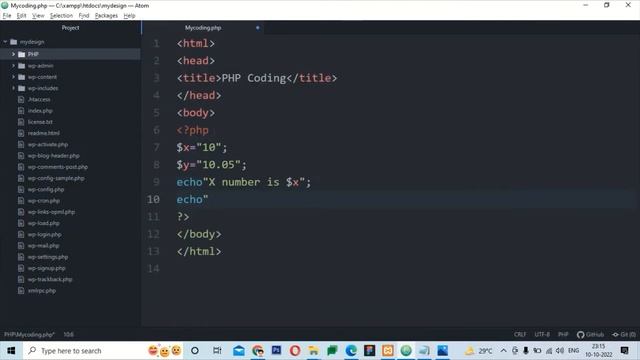 How to PHP Variable show on Atom(@wegraphicscreator7789 ) смотреть онлайн