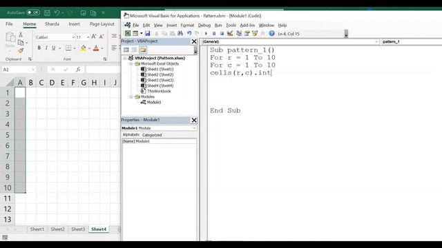 How to make pattern using VBA | Excel VBA Automation | For Loop | Nested Loop | MIS Family смотреть онлайн