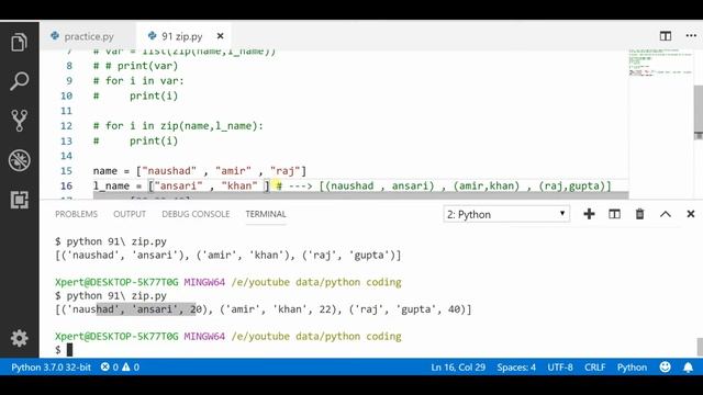 Zip in Python || Python tutorial смотреть онлайн