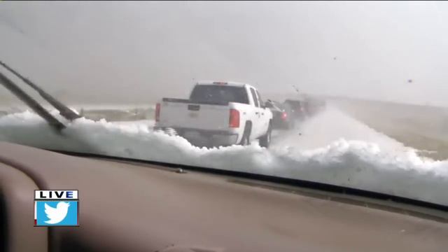 Driving through hail storm in metro Denver. смотреть онлайн