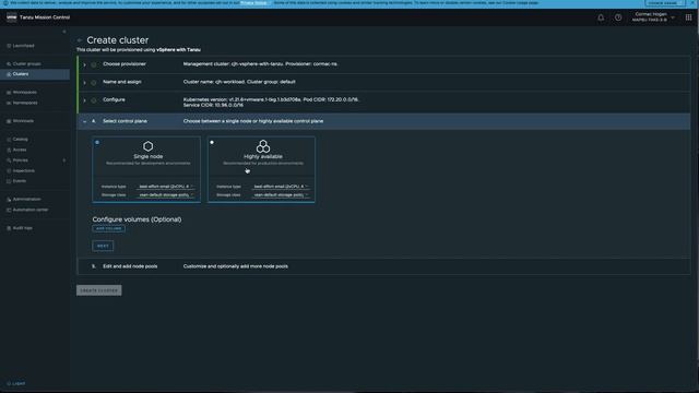 Creating a TKG workload cluster on vSphere with Tanzu using Tanzu Mission Control смотреть онлайн