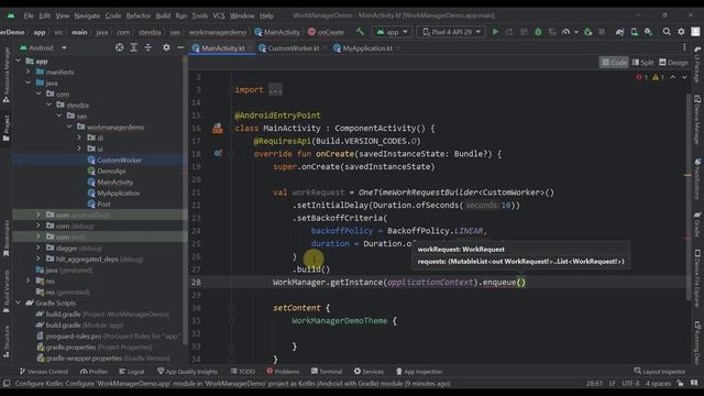 Easy Guide to a WorkManager | Injecting a Worker with a Dagger-Hilt смотреть онлайн