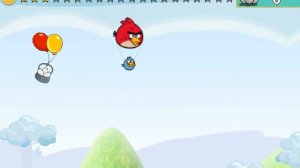 Cartoon Red birds ANGRY BIRDS in air fly МУЛЬТИК злые птички летают в воздухе за шариками