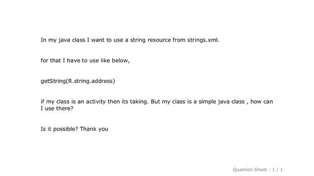 Android : android how to use string resource in a java class смотреть онлайн
