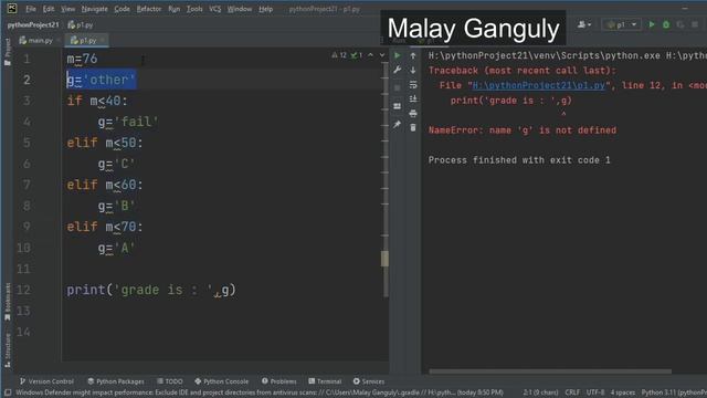 python class 5 version-2-- if else Statement, nested if statement смотреть онлайн