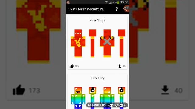 MineCraft 0.12.1 обзор приложения Skins For MineCr смотреть онлайн