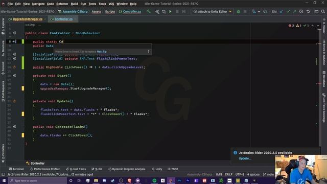(Ep 2.1) Singletons - Unity C# Idle Game Tutorial Series [2021 Edition] смотреть онлайн