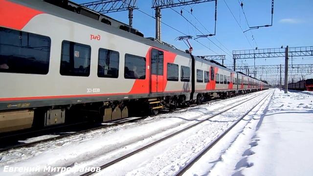 Электропоезд ЭС1-033/ЭС1-011 "Ласточка" (ТЧ-96) скоростной поезд № 727Г, Нижний Новгород - Москва. смотреть онлайн