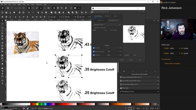 Inkscape Trace Bitmap Tutorial: How to Convert Jpeg | PNG | Raster to Vector Image смотреть онлайн